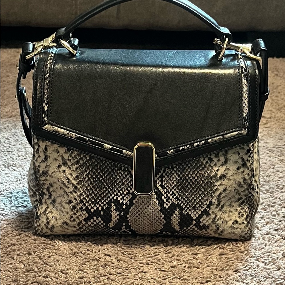 Brahmin Elegant Black and Gray Snakeskin Women's Bag - Picture 2 of 12